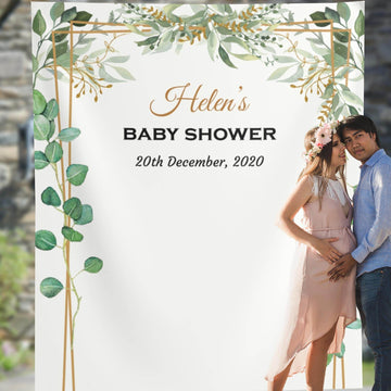 Greenery Arch Baby Shower Backdrop - iJay Backdrops